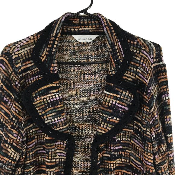 Exclusively Misook Women Cardigan Sweater Small Acrylic Pockets 3 Button Closure - Picture 6 of 8